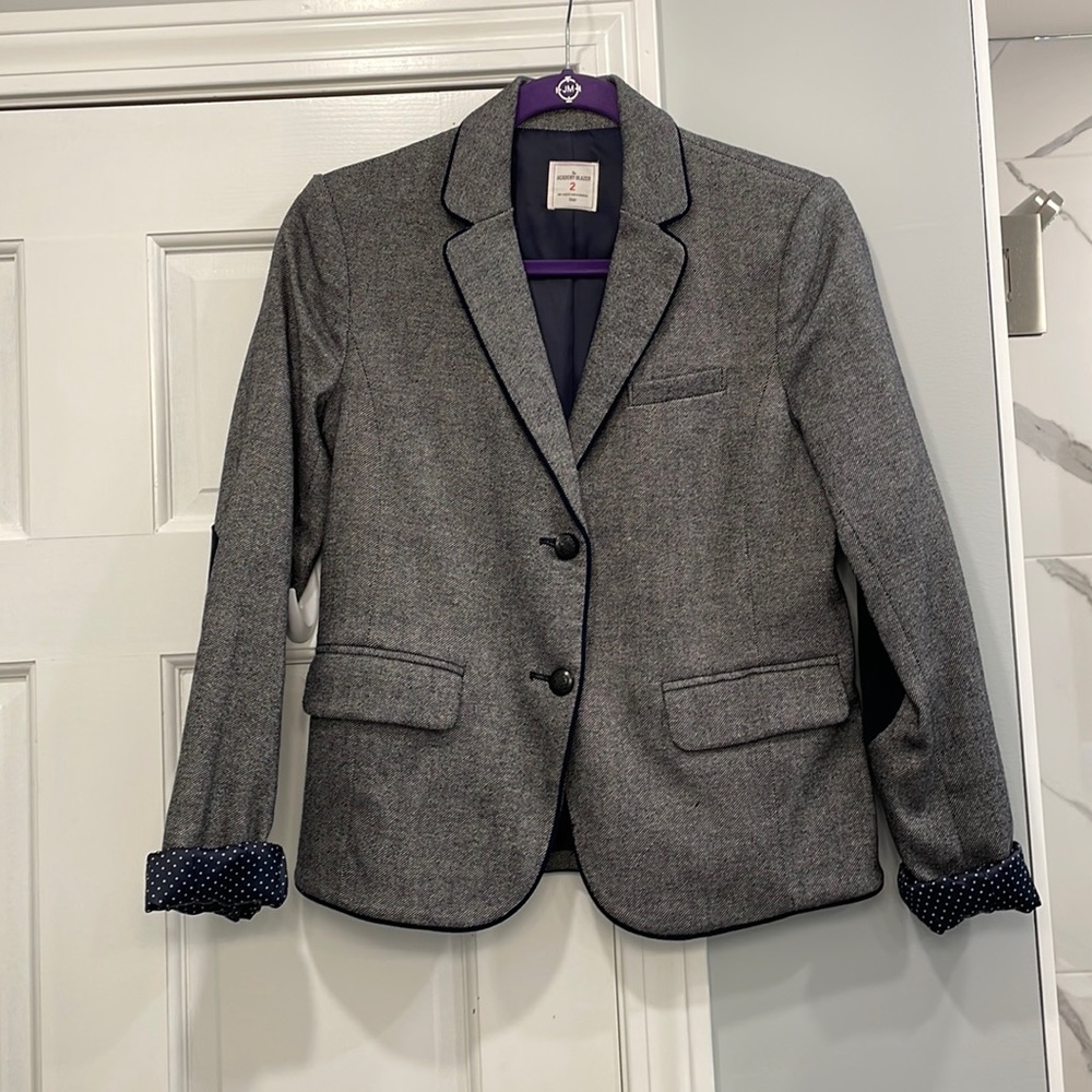 GAP Gray Chambray Academy Blazer